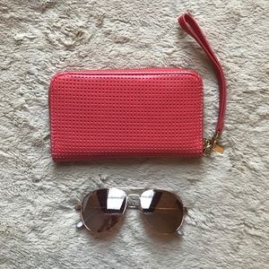 🔥 NWOT Coral Accordian Wallet ☀️